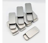 Lot de 12 boîtes rectangulaires de 10 ml avec couvercle coulissant - Petit récipient de voyage / bonbons / baume à lèvres / bonbonnière / cadeau / pilule / cosmétique
