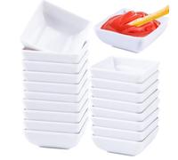 Lot de 12 Bols à Sauce Carrés 7,5x7,5x3 cm - Coupelles Polyvalentes pour Sauce Soja, Tomate, Sushis & Barbecue - Design Élégant et Pratique, Idéal Maison, Restaurants ou Événements