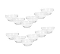 Lot de 12 Bols en Verre pour Masques Faciaux et Sérums Liquides | Bord Fin, Surface Lisse sans Bavures, Légers et Faciles à Ranger, pour Spa et Voyage
