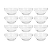 Lot de 12 Bols en Verre Transparent à Bec pour Masques | Huiles Essentielles et Sérums Liquides, Surface Lisse sans Bavure, Rangement Facile à Maison