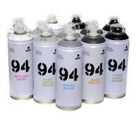 Lot De 12 Bombes De Peinture - Mtn 94 - Échelle De Gris - 400ml