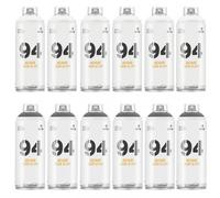 Lot De 12 Bombes De Peinture Mtn 94 - Noir Et Blanc - 400ml