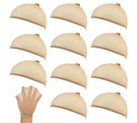 Lot de 12 bonnets de perruque, invisibles et transparents, respirants, ultra fins et extensibles, pour perruques avec dentelle frontale, bonnet chauve confortable pour femme