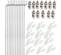 Lot de 12 bouchons de liaison réglables de 1,8 mm + 12 klaxons de commande en nylon 21 x 10 mm + 12 tiges de poussée Z de 1,5 x 450 mm compatibles avec avion, avion, bateau radiocommandé