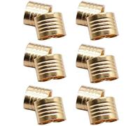 Lot de 12 boucles en cuivre pré-pressées pour courroie de distribution ouverte 2GT en caoutchouc, connecteur de câble métallique, largeur de borne de câble métallique 6 mm pour pièces d'imprimante 3D