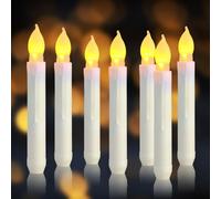 Lot de 12 Bougies à LED, LED Bougies Sans Flamme, Bougies de Noël, Bougies Lumières Décoratives d'arbre de Noël, Décorations de Noël Festive Arbre de Noël, pour Mariages, Fêtes, Noël