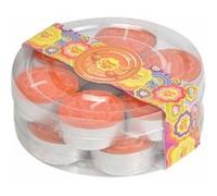 Homéa, Set de 12 Bougies Chauffe-Plat Chupa Chups Ø3,9 x H1,7 cm Parfum Orange
