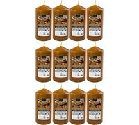Lot de 12 Bougies Chauffe-plat Parfumées Cannelle en Grande Taille XXL 120 x 57 mm - Bougies Aromatiques, Grande Durée de Vie (34-36 Heures) et Arôme Délicat - Aromathérapie par les Bougies