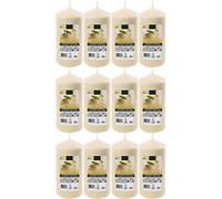 Lot de 12 Bougies Chauffe-plat Parfumées Vanille en Grande Taille XXL 120 x 57 mm - Bougies Aromatiques, Grande Durée de Vie (34-36 Heures) et Arôme Délicat - Aromathérapie par les Bougies