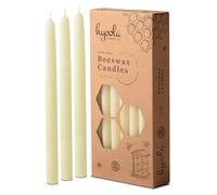 Lot de 12 bougies coniques en cire d'abeille Hyoola 25 cm - Bougies artisanales 100 % naturelles et non parfum es - Grandes bougies d coratives b
