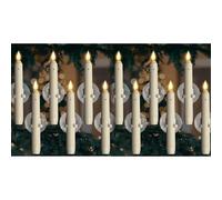 Lot de 12 bougies de fenêtre à LED sans flamme - Capteur du crépuscule à l'aube et ventouse, colonne romaine à piles pour décoration de Noël et toute l'année