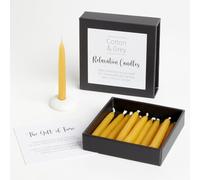 Lot de 12 bougies de relaxation 20 minutes avec support en céramique pour relaxation, méditation, pleine conscience et bien-être