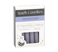 Something Different Wholesale Lot de 12 bougies de sort violettes pour soulager le stress et la magie à base de plantes - Bougies rituelles avec cire de paraffine