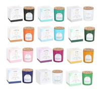 Lot de 12 bougies en pierre précieuse du zodiaque