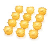 Lot de 12 bougies flottantes LED en cire vacillante sans flamme - Bougies chauffe-plat alimentées par l'eau - Pour mariage, maison, fête, centre de table, vases, bain, extérieur, piscine, étang -