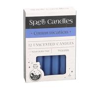 Lot de 12 bougies magiques de communication bleues - Bougies rituelles magiques pour des sorts de confiance et de calme