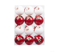 Lot de 12 boules à suspendre pour sapin de Noël, maison, jardin, cérémonie de mariage et fête Rouge 6 cm