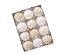 Lot de 12 boules colorées en velours pour sapin de Noël et décoration de mariage