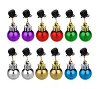 Lot de 12 Boules colorées pour Barbe pour Homme - Décorations de Noël Amusantes avec clochettes sonores - Décoration Parfaite pour Les fêtes de Fin d'année