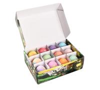 Lot de 12 boules de bain dinosaures avec cachés | Ensemble de bain dinosaure, boules de bain à bulles, jouet caché, 12 pièces, activité de bain amusante, anniversaire