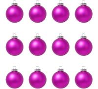 Lot de 12 Boules de Noël à Faire soi-même pour Enfants et Adultes - Décorations de Noël pour Loisirs créatifs, Peinture, Dessin, Grand Format 8,9 cm, Violet Mat Vierge, Lot de 12