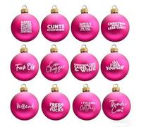 Lot de 12 boules de Noël amusantes en 3D à suspendre pour sapin de Noël - Cadeau ultime pour adulte
