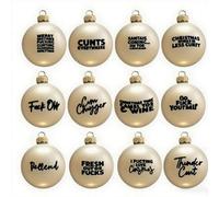 Lot de 12 boules de Noël amusantes en 3D à suspendre pour sapin de Noël - Cadeau ultime pour adulte