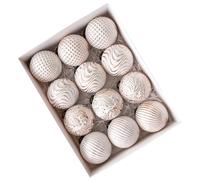 Lot de 12 boules de Noël décoratives de 8 cm pour mariage, vacances, fête, sapin de Noël, décoration de vacances à suspendre
