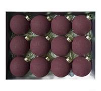 Lot de 12 boules de Noël en ciment givré mat pour sapin et couronne - Matériau plastique (A)
