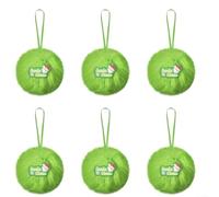 Lot de 12 boules de Noël en peluche avec ficelle de suspension pour les vacances dans les maisons, les restaurants et les zones de réception (F)