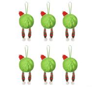 Lot de 12 boules de Noël en peluche pour arbre à suspendre et décoration dans les maisons et les espaces commerciaux (B)