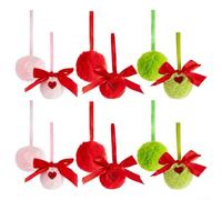 Lot de 12 boules de Noël en peluche pour décorer les espaces de vacances, y compris les cheminées, les murs, les arbres de Noël et les lieux de fête