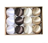 Lot de 12 boules de Noël en velours brillant de 6 cm - Décorations floquées pour sapin de Noël avec plan de boules nobles pour maison festive, légères dans un style minimaliste (quatre couleurs)