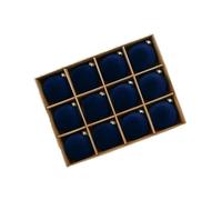 Lot de 12 boules de Noël en velours de 8 cm, décoration for sapin de Noël, avec coffret cadeau(BL)