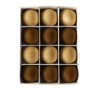 Lot de 12 boules de Noël en velours doux de 3/6/8 cm - Décoration festive pour arbre, cheminée, couronne, jardin, porche, salon, maison, vacances, mélange de couleurs riches