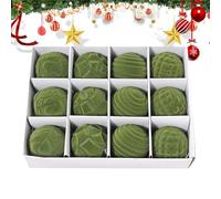 Lot de 12 boules de Noël en velours floqué et plastique incassable pour décoration de fête, 6 cm