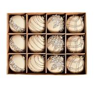 Lot de 12 boules de Noël en velours incassables pour décorations de sapin de Noël - Élégantes décorations de sapin de Noël