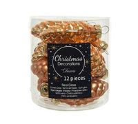 Lot de 12 boules de Noël en verre - 6 cm