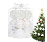 Lot de 12 boules de Noël incassables de 6 cm pour centre commercial, chambre, fenêtre, boutique, maison, fête de vacances