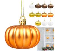 Lot de 12 boules de pour sapin d'Halloween | Ornements d'intérieur et d'extérieur avec cordons pour salon, cour