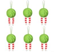 Lot de 12 boules décoratives en peluche avec corde de suspension pour décorer les arbres de Noël, les zones de réception et les présentations saisonnières (A)