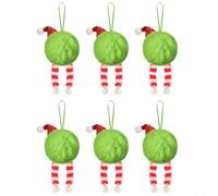 Lot de 12 boules en peluche à suspendre pour décoration d'arbre saisonnière et présentation de table festive, convient pour plusieurs lieux (D)