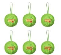 Lot de 12 boules en peluche pour sapin de Noël - Décoration à suspendre dans les maisons, les hôtels et les espaces commerciaux (D)