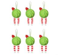 Lot de 12 boules en peluche pour sapin de Noël et décoration d'événement avec corde de suspension pour un placement facile dans les maisons et les entreprises (A)