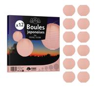 Lot de 12 Boules Japonaises Pêche10 cm