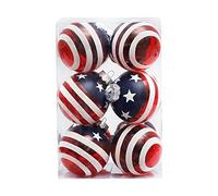 Lot de 12 boules patriotiques à suspendre sur le thème des États-Unis pour fête des anciens combattants, décoration d'intérieur