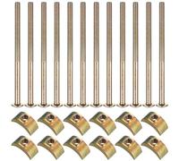Lot de 12 boulons de connexion M6 pour meubles avec rondelles demi-lune Luna, écrous et écrous pour lits superposés, lits superposés, berceaux, vis et boulons de fixation (M6 x 100 mm)