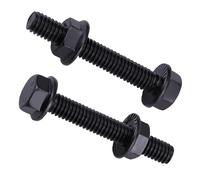 Lot de 12 boulons et écrous hexagonaux à bride 5/16-45,7 x 5,1 cm en acier inoxydable 304, bride dentelée anti-vibration, filetage complet UNC