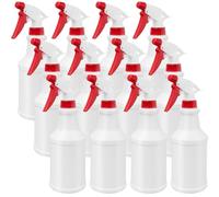 Lot de 12 Bouteilles Spray Plastique 500ml Rechargeables, Vaporisateur Vide avec Buse Réglable Jet/Brume, Bouteille Étanche pour Nettoyage, Cuisine, Salle de Bain, Jardin, Usage Domestique ou Professi