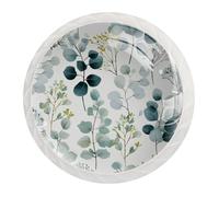 Lot de 12 boutons de placard ronds en verre cristal aquarelle vert menthe gris sauge eucalyptus pour tiroir commode cuisine maison 3,5 x 2,8 cm